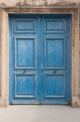blue vintage door