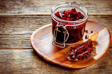 pickled beets in the jar