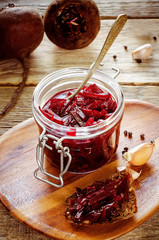 pickled beets in the jar