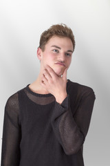 Pensive young man