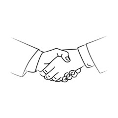 handshake black line