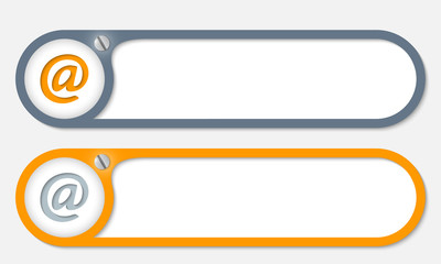 Fototapeta premium vector buttons with screw and email symbol