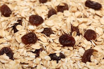 Oat flakes with raisins