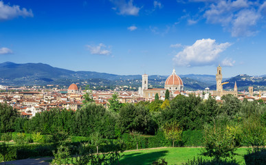 Fototapeta premium View of Florence, Cathedral Santa Maria del Fiore (Duomo), Italy