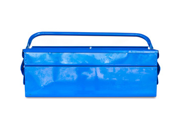 Blue tool box isolated on white background - 69627144
