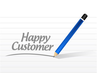 happy customer message illustration design