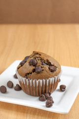 Chocolate Chocolate Chip Muffins