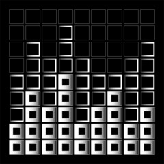 Abstract composition with squares