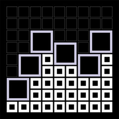 Abstract composition with squares- architectural design element
