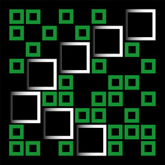 Abstract composition with squares