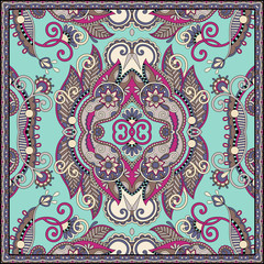 Traditional ornamental floral paisley bandanna