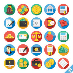 Modern Vector Flat Icons Set 8