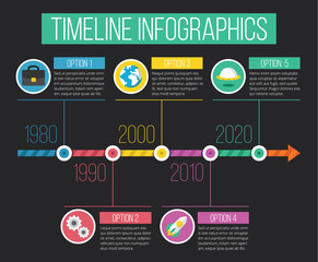 Vector Timeline Infographics 03