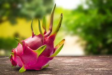 Dragon fruit on nature background