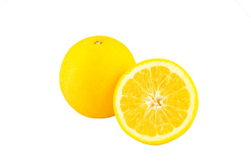 Orange fruit  on white background