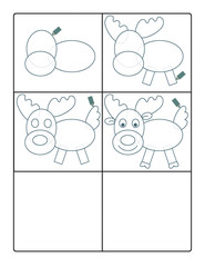 Learning to draw - illustration for the children