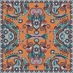 Traditional ornamental floral paisley bandanna