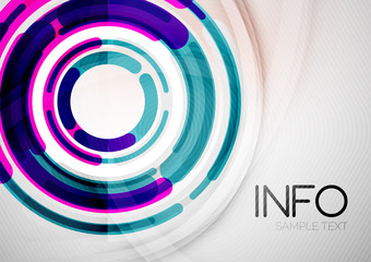 Fototapeta premium Futuristic rings and circles design template