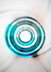 Futuristic rings and circles design template