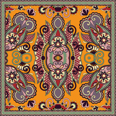 Traditional ornamental floral paisley bandanna