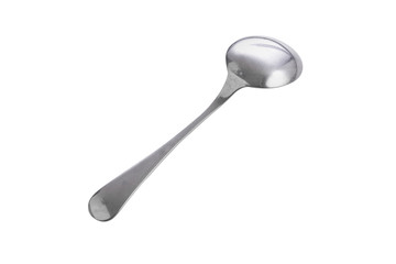 soup spoon on white background