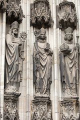 The cathedral of Cologne. Detail from facade