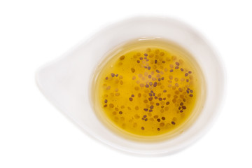 sauces on a white background in the restaurant