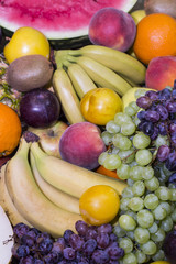 background of fresh fruits