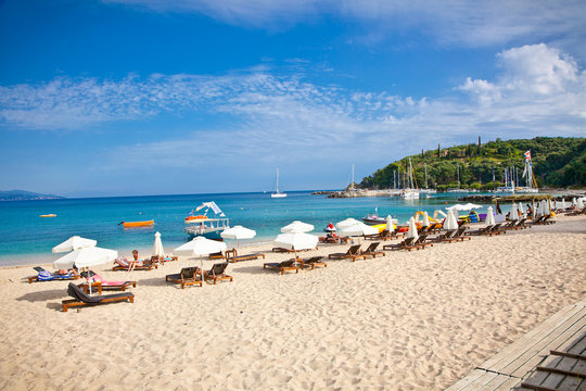 Beautiful Valtos beach near Parga, Greece.