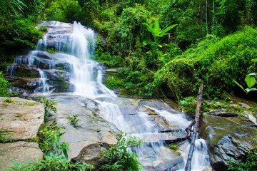 Fototapeta na wymiar Mon Tha Than Waterfall In Doi Suthep - Pui National Park