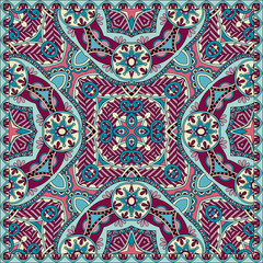 Traditional ornamental floral paisley bandanna