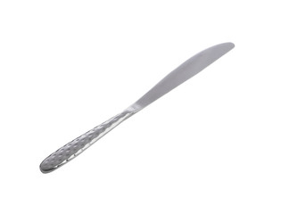 stainless knife on white background