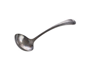 soup spoon on white background