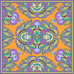 Traditional ornamental floral paisley bandanna