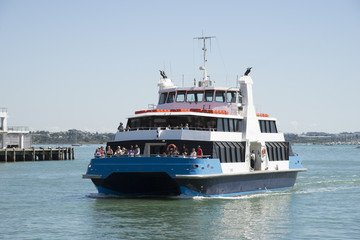 Passenger ferry entering harbour
