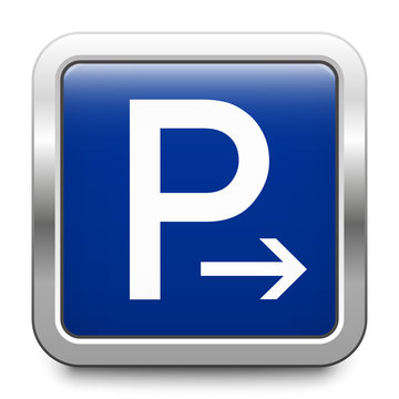 Parking end - glossy metallic button