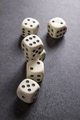 Dices on table