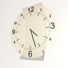 Moderne klok aan de wand