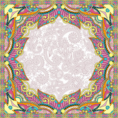 floral vintage frame, ukrainian ethnic style