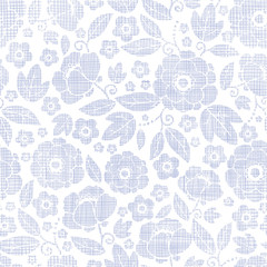 Purple textile flowers texture seamless pattern background