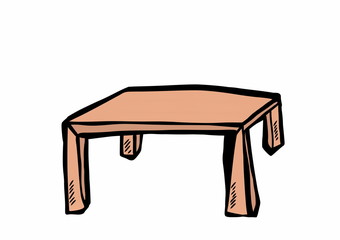 doodle wooden table
