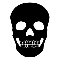 Totenschädel, Totenkopf, schwarz, Vektor, freigestellt