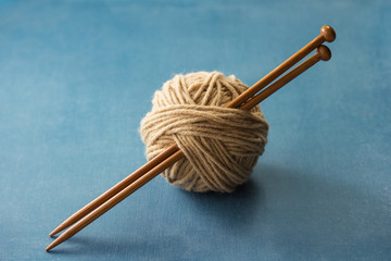 Yarn Ball with Knitting Needles