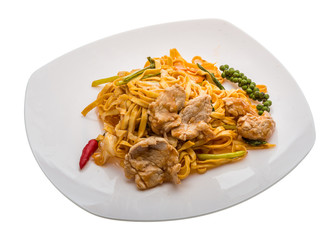 Fried noodles with pork