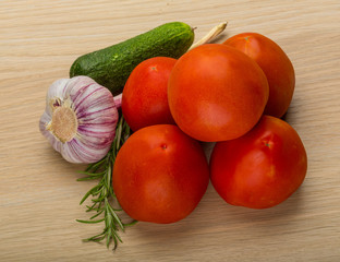 Bright ripe tomato