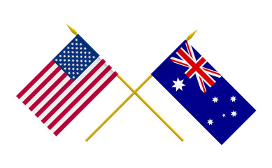 Flags, Australia and USA