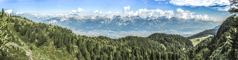 Patscherkofel peak near Innsbruck, Tyrol, Austria. - obrazy, fototapety, plakaty