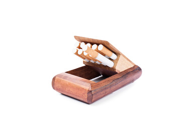 Cigarette case full of cigarettes
