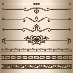 Fototapeta premium Design elements - dividing lines and ornaments.
