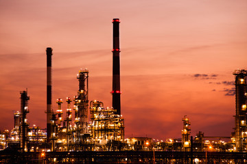 View of the refinery petrochemical plant in Gdansk, Poland